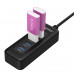 USB 3.0 мини-хаб на 4 порта с кабелем (ORICO C3R1H4)
